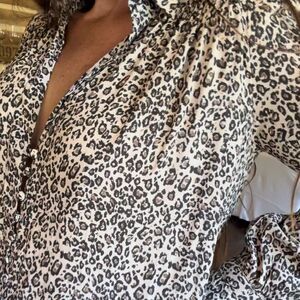 NWOT Free People animal print Blouse